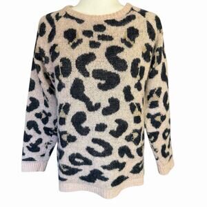 Anthropologie Elsamanda Sweater Leopard Alpaca Blend Italy M Mobwife Career